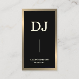 Moderne Gold-Imitate 2019  2020 Wedding DJ Visitenkarte