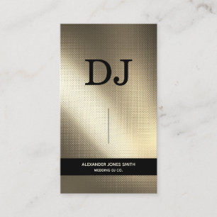 Moderne Gold Imitate Textured Wedding DJ Visitenkarte