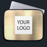 Moderne Gold Metallic - Werbung für kundenspezifis Laptopschutzhülle<br><div class="desc">Moderne Silver Imitats Metallic Stainless Gold Elegant Custom Logo Promotional Laptop Bag oder Sleeve Promotional (Promo) WerbeCase. Dieser Fall kann auf Ihr Firmenlogo oder Ihr Firmenlogo angepasst werden.</div>