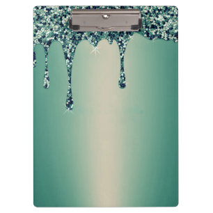 Moderne Gold-Ombre-Marmor Glam-Metallfolie Klemmbrett