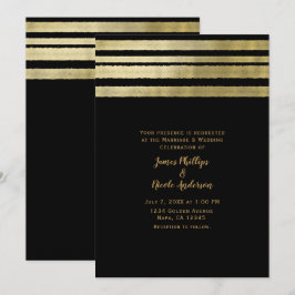 Moderne Gold & Schwarz Einladung