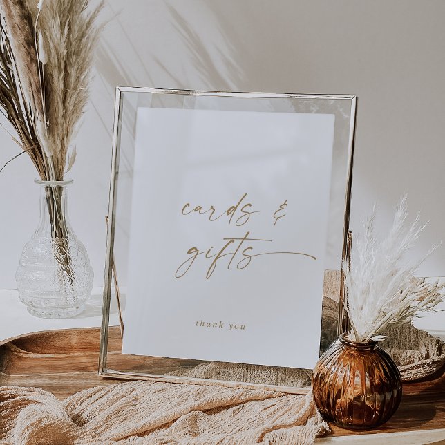 Moderne Gold Script Cards und Geschenke-Zeichen Poster (Von Creator hochgeladen)