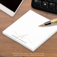Moderne Gold Script Monogram Initials Minimal