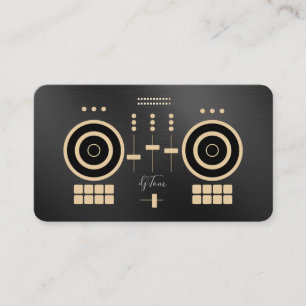 Moderne Gold-Tone 2022 DJ Business Card Visitenkarte
