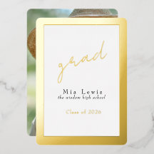 Moderne Gold-Typografie-Abschlussfoto