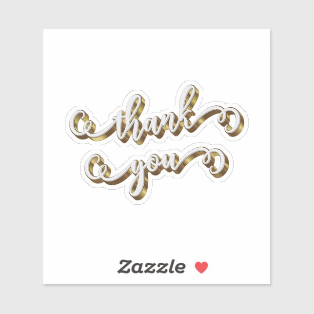 Moderne Gold Typografie Vielen Dank Aufkleber (Blatt)