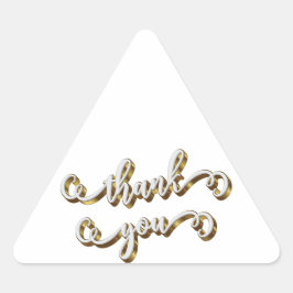 Moderne Gold Typografie Vielen Dank Dreieckiger Aufkleber