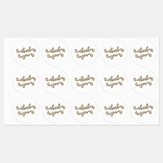 Moderne Gold Typografie Vielen Dank Etiketten