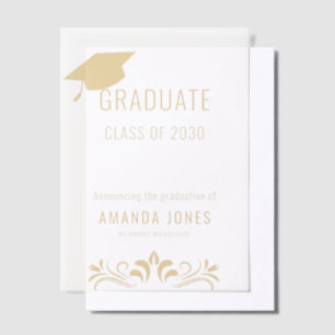 Moderne Gold Typografy Graduation Party