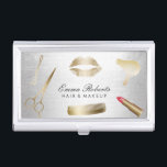 Moderne Gold-u. Silber-Schönheits-Salon-Kosmetik Visitenkarten Dose<br><div class="desc">Moderner Gold-u. Silber-Schönheits-Salon-Kosmetik-Visitenkarte-Halter.</div>