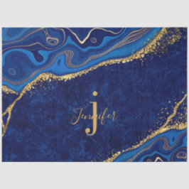 Moderne Gold und Blau - Dekoration Seidenpapier