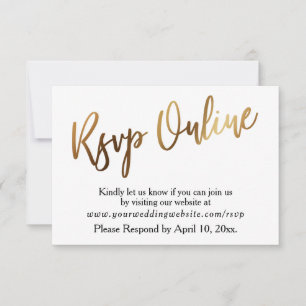 Moderne Gold- und Bokeh-Einladung zum Online-RSVP  RSVP Karte