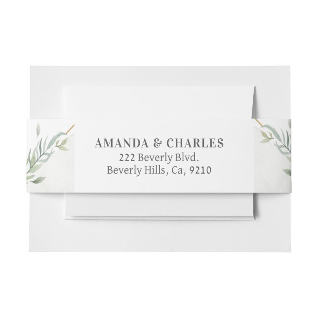 Moderne Gold- und Folienrahmen Einladungsbanderole (Vorderseite Beispiel)