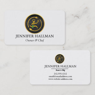 Moderne Gold- und Schwarze-Küchen-Service, Restaur Visitenkarte