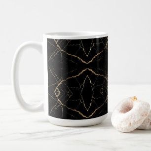 Moderne Gold- und schwarze Marmor Minimalistische Kaffeetasse