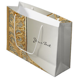 Moderne Gold Verzierte Geschenktasche Große Geschenktüte