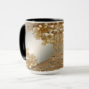 Moderne Gold Verzierte Tasse