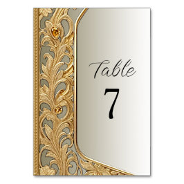 Moderne Gold Verzierte Tischnummer