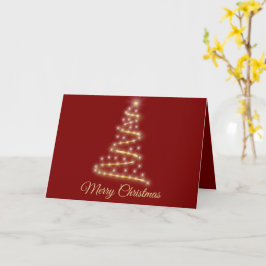 Moderne Gold Weihnachtsbaumen Karte