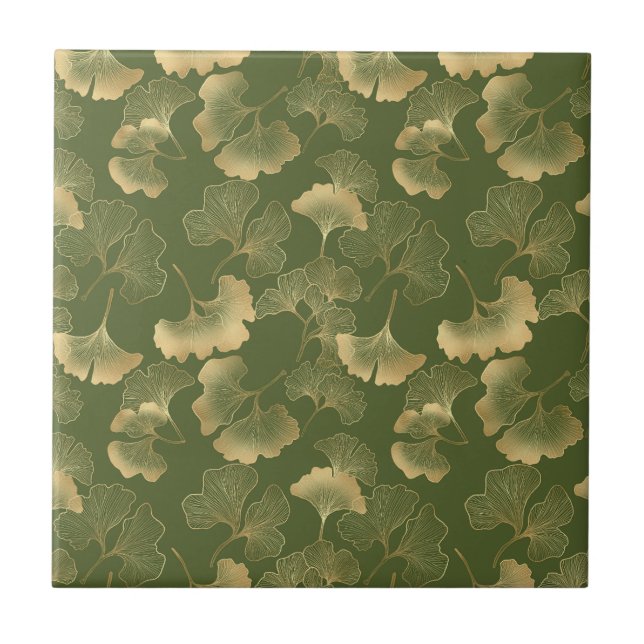 Moderne Goldblattmuster Fliese (Vorderseite)
