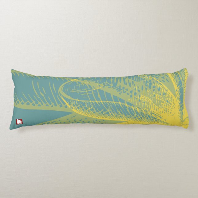 Moderne Goldden Blume Paint 1 by RD Seitenschläferkissen (Vorderseite)