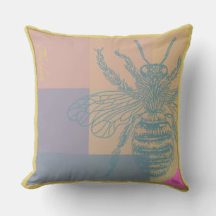 Moderne Golden Blue Bee Kissen
