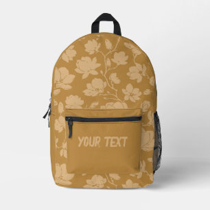 Moderne Golden Brown Print Cut Nähtasche Bedruckter Rucksack