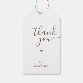 Moderne Golden Minimalistisch Danke, dass du die T Geschenkanhänger