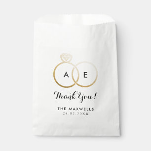 Moderne Golden Wedding Rings Fvor Bag Geschenktütchen