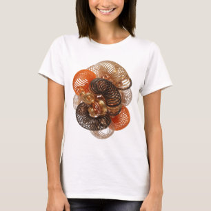Moderne Goldene ABSTRACTE KUNST Kunst Druck T-Shirt