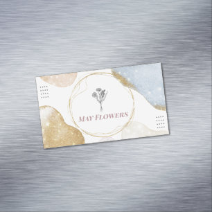 Moderne goldene Abstrakte Formen Magnetische Visitenkarte