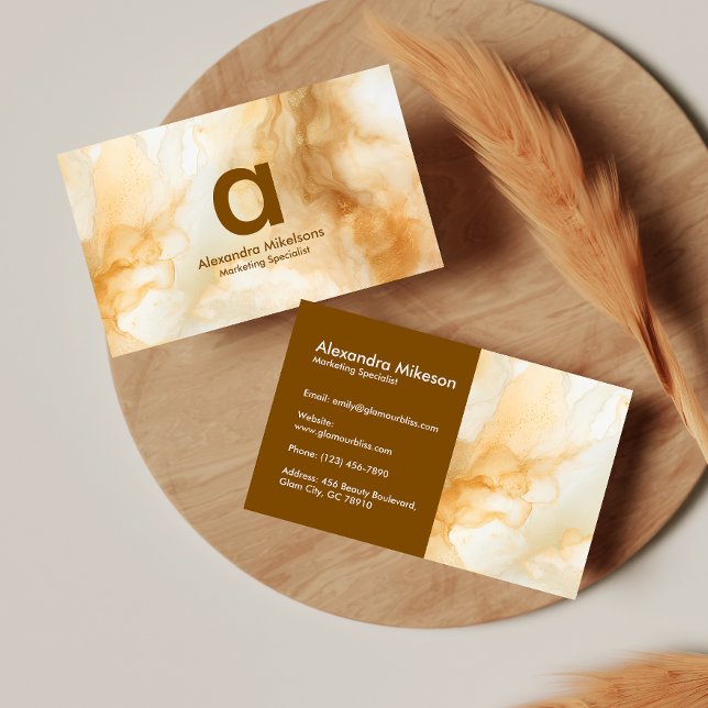 Moderne Goldene Abstraktion Visitenkarte (Von Creator hochgeladen)