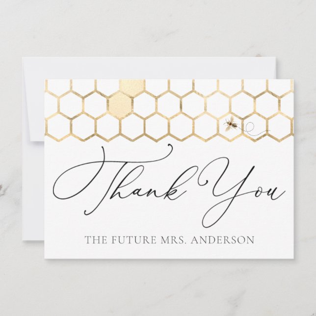 Moderne Goldene Biene Vielen Dank (Vorderseite)