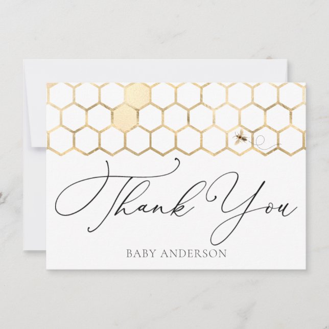Moderne Goldene Biene Vielen Dank (Vorderseite)