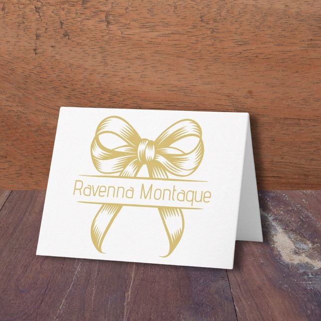 Moderne goldene Dekorationsschleife Eleganter Name (Von Creator hochgeladen)