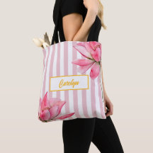 Moderne goldene florale rosa Lotus Brautjungfer el