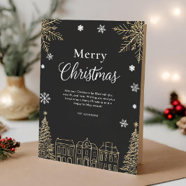 Moderne goldene Frohe Weihnachten Holiday-Karte ge