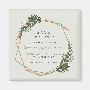 Moderne goldene geometrische Boho Hochzeit speiche Magnet