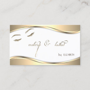 Moderne, goldene Glitter-Wimpern Visitenkarte