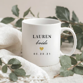 Moderne Goldene Herzbräune zu sein Kaffeetasse