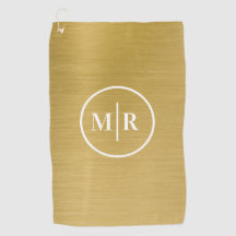 Moderne goldene Metallic-Monogramm-Golf