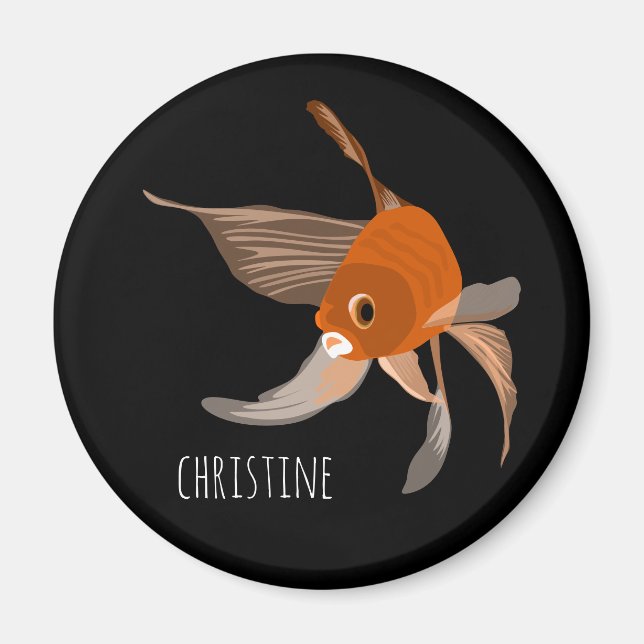 Moderne goldene minimale Illustrationsbezeichnung  Magnet (Vorne)