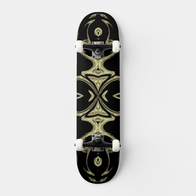 moderne goldene Modepattern Skateboard (Vorderseite)