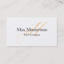 Moderne goldene Monogramm Visitenkarte