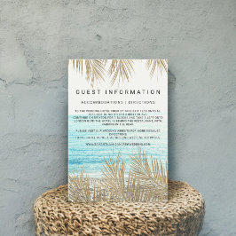 Moderne goldene Palmen Strand einfügen Details Hoc Begleitkarte