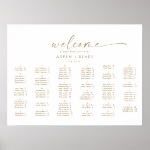 Moderne Goldene Schrift Horizontal Alphabetische S Poster