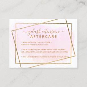 Moderne goldene Schrift rosa Augenlider Visitenkarte