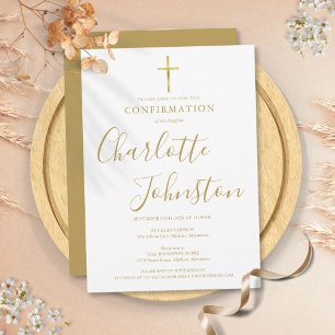 Moderne Goldene Signaturbestätigung Einladung