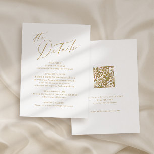 Moderne goldene Skripte minimalistische Hochzeitsd Begleitkarte