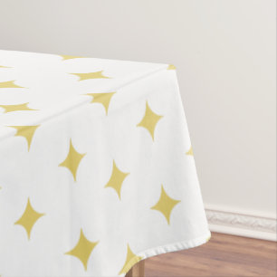 Moderne goldene Sterne auf Weiß Tischdecke